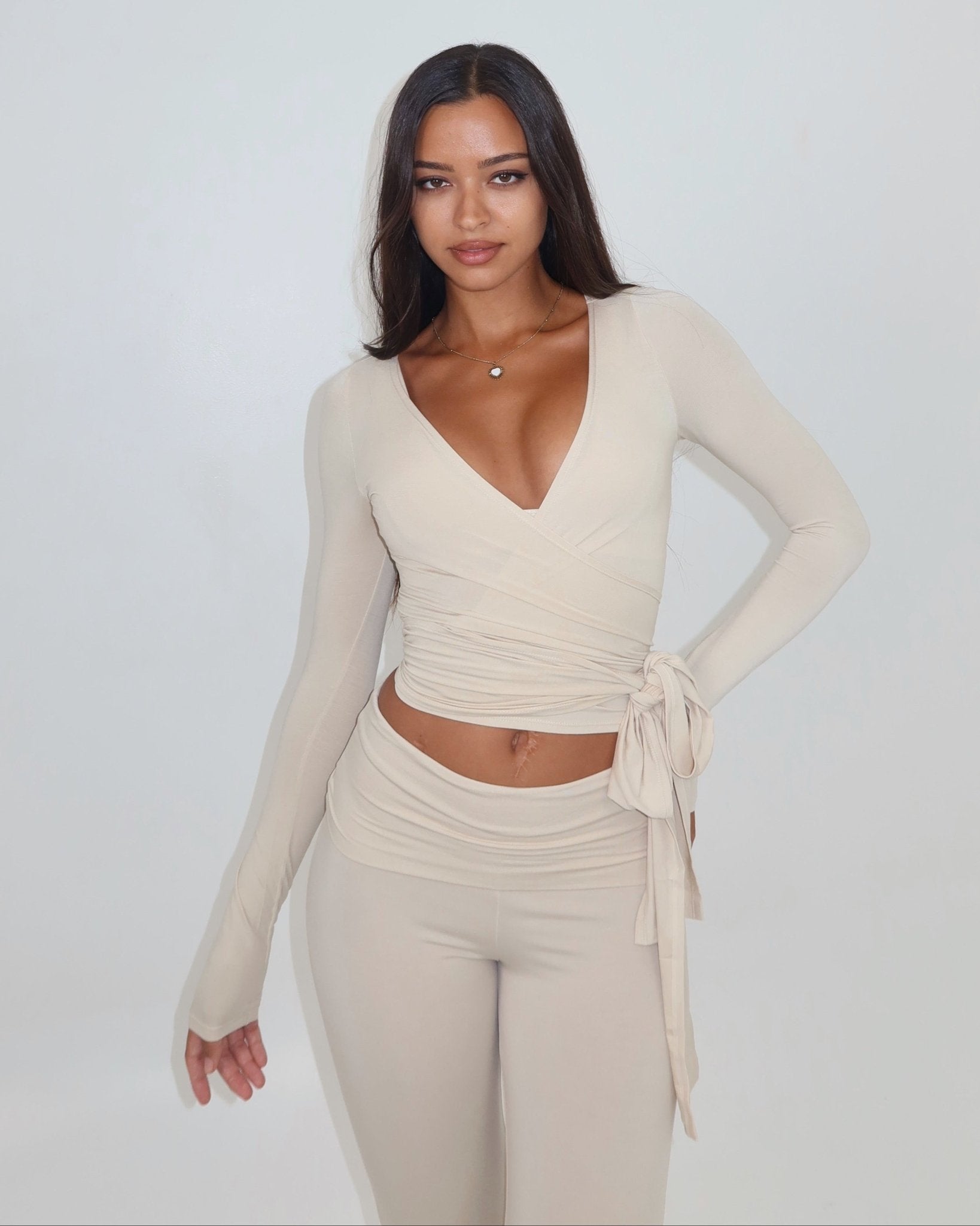 Ava Wrap Top - Vanilla - STORMYY