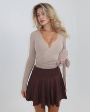 AVA SOFT SKORT - CHOCOLATE
