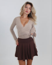 AVA SOFT SKORT - CHOCOLATE