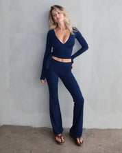Ava Soft Pants - Navy