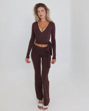 Ava Soft Pants in Chocolate — STORMYY (image 4 of 12)