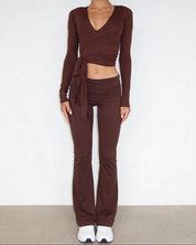 Ava | Soft Pants - chocolate