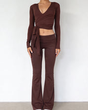 Ava | Soft Pants - chocolate