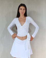 ava wrap top - snow