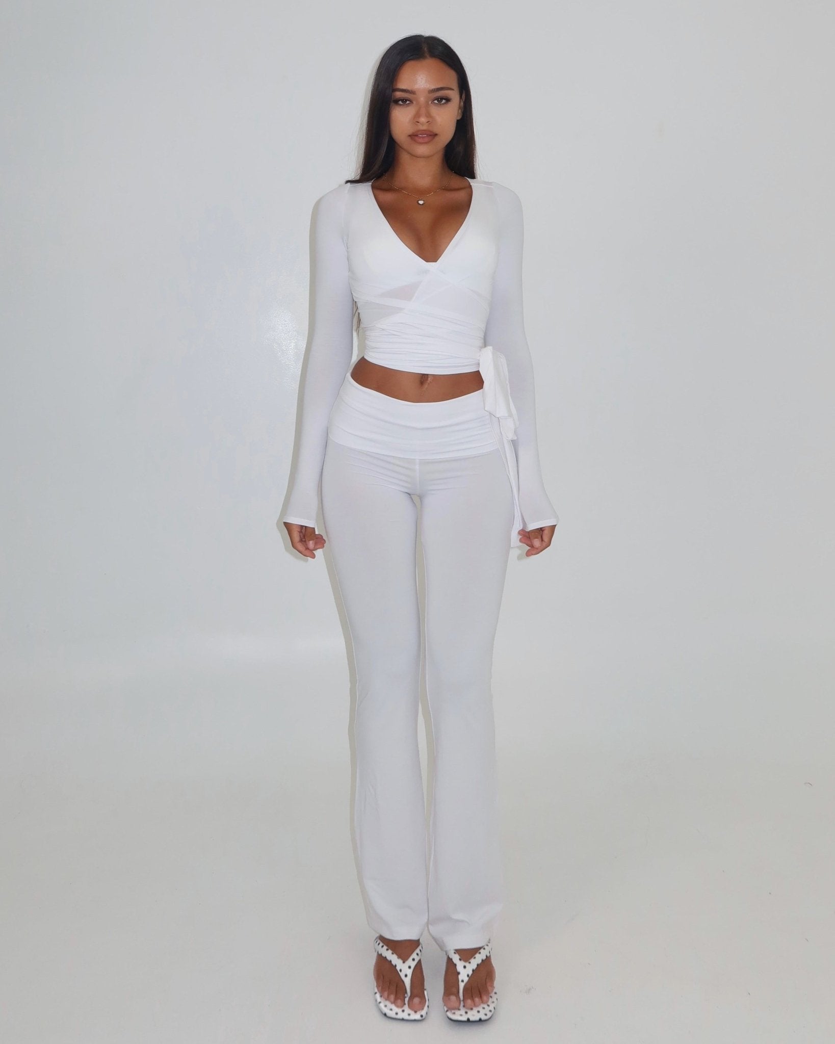 Ava Soft Pants - White - STORMYY