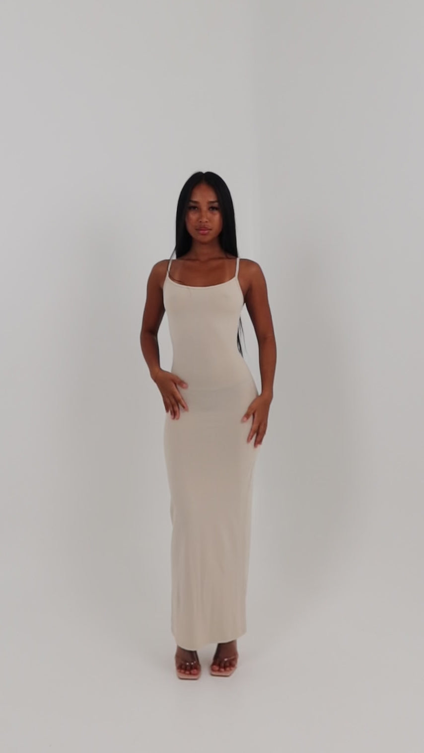 darya slip dress - vanilla