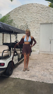 Ava | Soft Skort - chocolate